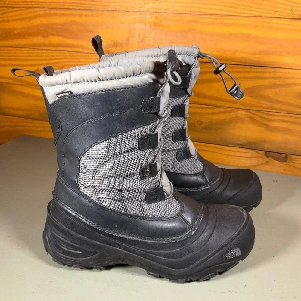 The‎ North Face Alpenglow  IV Waterproof Snow Boots Youth 7 Black Gray NF0A2T5P
